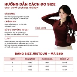 Áo Thun Polo Cổ Sơ Mi Ôm Body Nữ JUSTDUN B60 - Dài Tay, Cotton Mịn, Mềm Mại, Co Giãn 4 Chiều 4