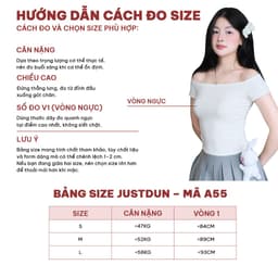 Áo Trễ Vai Cộc Tay Nữ JUSTDUN A55 - Ôm Body, Cotton Co Giãn 4 Chiều, Thoải Mái, Thoáng Mát 5