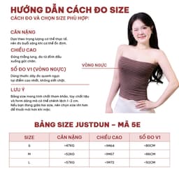 [Hàng Loại 1] Áo Ống Nữ JUSTDUN 5E - Kẻ Ngang, Áo Quây Ôm Body, Cotton Mịn, Co Giãn, Mềm Mại 4