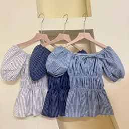 Áo Babydoll Dáng Rộng thắt nơ tay bồng tôn dáng cho nữ m6004 5