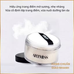 Phấn Phủ Bột ARTMISS 30G Transparent Matte Powder Kiềm Dầu 24H Bột Mịn Có Nhũ Căng Bóng 5
