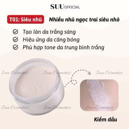 Phấn Phủ Bột ARTMISS 30G Transparent Matte Powder Kiềm Dầu 24H Bột Mịn Có Nhũ Căng Bóng 8
