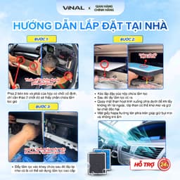 Lọc Gió Điều Hòa Ô TÔ Vios, IInnov, Altis, Raize, Fortuner, Corolla Cross VINAL Cao Cấp Lọc Bụi Mịn, khử mùi 6