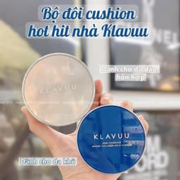[TOP CUSHION CHE PHỦ] Phấn Nước Klavuu Blue Pearlsation High Coverage Marine Collagen Aqua Cushion SPF50+/PA+++ 3