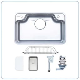 CHẬU RỬA BÁT 1 HỐ NOBINOX ARVO B180 | Kích thước 80x50cm 2
