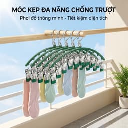 Móc Treo Quần Áo Đồ Lót Tất Vớ Đa Năng JYoohome Móc Kẹp Ghim Chống Trượt Phơi Đồ Tiện Lợi Gọn Gàng 4