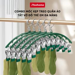 Móc Treo Quần Áo Đồ Lót Tất Vớ Đa Năng JYoohome Móc Kẹp Ghim Chống Trượt Phơi Đồ Tiện Lợi Gọn Gàng 1