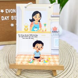 Thẻ Flash EVON BABY dạy bé tập nói - Giúp Bé Tập Nói Sớm - Bé tập so sánh - TRÊN DƯỚI 6
