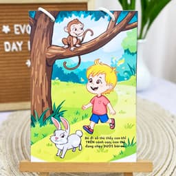 Thẻ Flash EVON BABY dạy bé tập nói - Giúp Bé Tập Nói Sớm - Bé tập so sánh - TRÊN DƯỚI 7