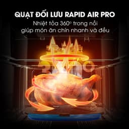 Nồi Chiên Không Dầu KALITE Air Pro, Dung tích 12L - Công suất 1500W, Màn Hình Màu OLED, Hàng Chính Hãng 4