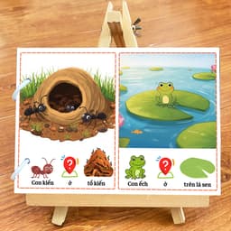 Thẻ Flash EVON BABY dạy bé tập nói - Con vật ở đâu 7