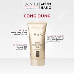 { Hàng công ty } Kem nền trang điểm BB IASO 3in1 Triple Protection SPF 30 PA++ 2
