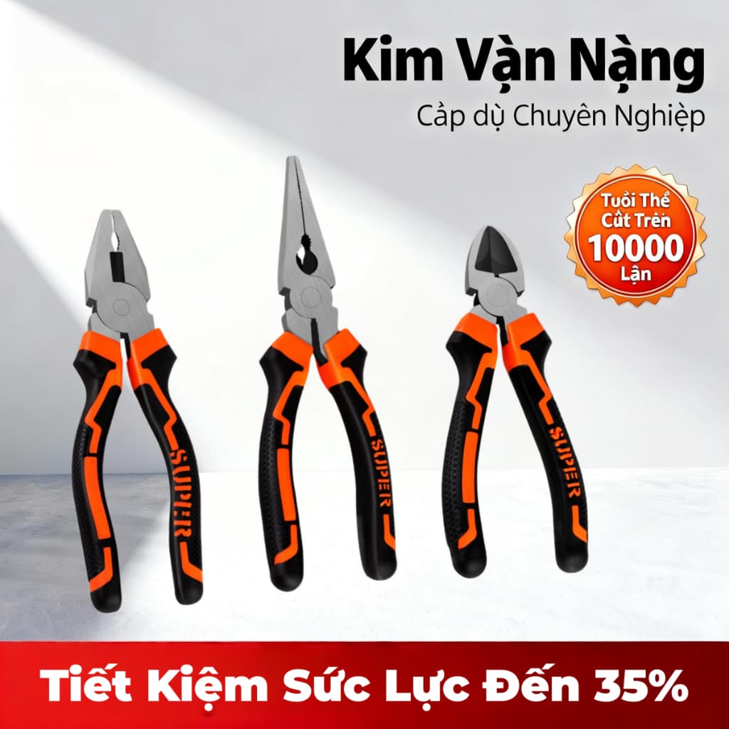 Kìm cắt sắt siêu khỏe cắt đứt mọi loại thép,Kìm cắt thép cao cấp, Kềm điện đa năng bấm 6inch