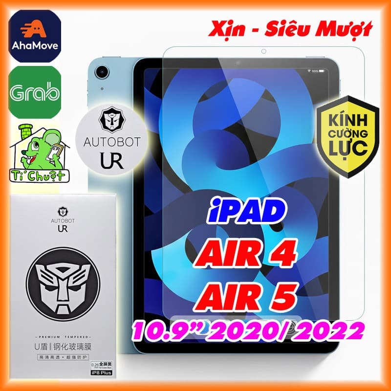 [Chính Hãng AUTOBOT UR] Kính CL iPad AIR 4/ AIR 5 10.9" 2020/ 2022 Cường Lực 9H-2.5D Trong Suốt