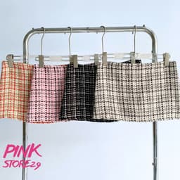 Chân Váy Dạ Kẻ Ô Cạp Trễ PINKSTORE29 Style Y2K Cá Tính C926 9