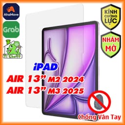 [Nhám Chống Vân Tay] Kính CL iPad AIR 13" M2/M3 2024/2025 Cường Lực Matte Mờ Chống Chói 1