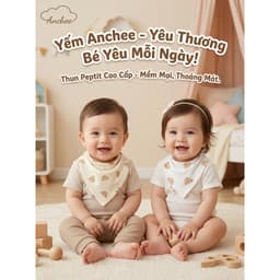 Sét 5 Yếm Tam Giác Anchee cho bé Chất Petit Có Cúc Bấm Cho Bé ( freesize 0M - 2 tuổi) 3