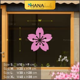 Decal Trang Trí Cửa Kính Hoa Mai Hoa Hồng Tết Decor Cửa Hàng - Hana Decals 7