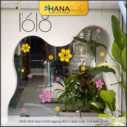 Decal Trang Trí Cửa Kính Hoa Mai Hoa Hồng Tết Decor Cửa Hàng - Hana Decals 5