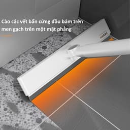 Cây Chà Sàn Nhà Tắm Đa Năng 2 Trong 1 Chổi Cọ Sàn, Cọ Góc Tường Có Gạt Nước Thông Minh Cán Dài 100cm 9