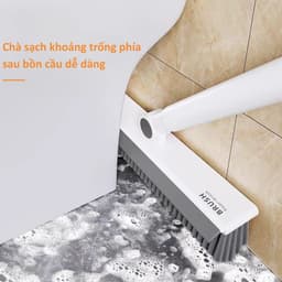Cây Chà Sàn Nhà Tắm Đa Năng 2 Trong 1 Chổi Cọ Sàn, Cọ Góc Tường Có Gạt Nước Thông Minh Cán Dài 100cm 6