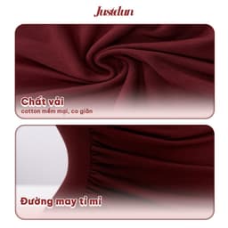 [Áo 2 Lớp Không Lộ]  Áo Ống Trơn Ôm Body JUSTDUN 5C - Basic, Vải Cotton Mịn, Co Giãn, Mềm Mại 2