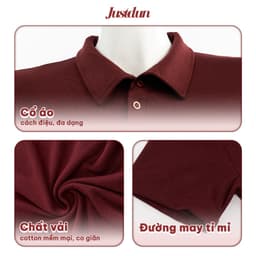 Áo Thun Nữ Polo Cộc Tay JUSTDUN A7 - Cổ Đức, Khuy Cúc, Ôm Body, Cotton Mịn, Thoáng mát, Co Giãn 2