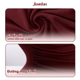 Áo Trễ Vai Tay Dài Nữ JUSTDUN D69 - Ôm Body, Basic, Cotton Mềm Mịn, Tôn Dáng, Thoáng Mát, Co Giãn 2