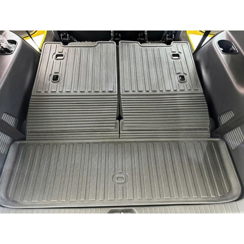 Lót cốp ô tô + lót lưng ghế xe Vinfast Limo Green/ MPV7 chất liệu nhựa dẻo ko mùi- 3 tấm