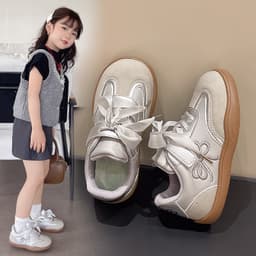 Giày Thể thao Mùa Xuân Cho Trẻ Em Đế Cao Su Mềm Siêu nhẹ, Giày Bé Gái Dễ Thương.113 2