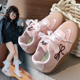 Giày Thể thao Mùa Xuân Cho Trẻ Em Đế Cao Su Mềm Siêu nhẹ, Giày Bé Gái Dễ Thương.113 8