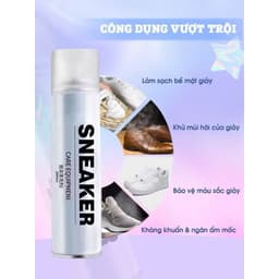[Tặng bàn chải] Combo 3 Chai Xịt Tạo Bọt vệ sinh giày Sneaker 300ml Làm sạch,Giặt khô giày da, vải 5