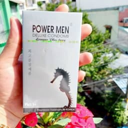Bao Cao Su POWERMEN Longer Plus, Cá Ngựa Bạc  – Siêu Mỏng, Kéo Dài Thời Gian 5