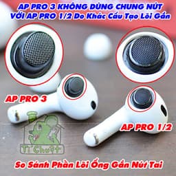 [AP PRO 3] Núm Silicone Tai Nghe Thay Thế Như ZIN cho AP AirPods PRO Gen 3 Nút Cao Su Có Lưới Chống Bụi/ Nước Cao Cấp 7