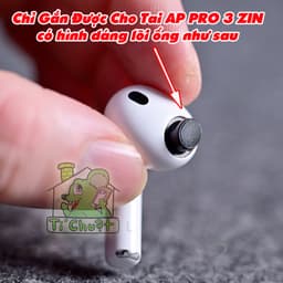 [AP PRO 3] Núm Silicone Tai Nghe Thay Thế Như ZIN cho AP AirPods PRO Gen 3 Nút Cao Su Có Lưới Chống Bụi/ Nước Cao Cấp 6