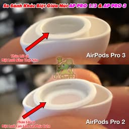 [AP PRO 3] Núm Silicone Tai Nghe Thay Thế Như ZIN cho AP AirPods PRO Gen 3 Nút Cao Su Có Lưới Chống Bụi/ Nước Cao Cấp 8