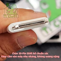 [ZIN] Cáp Sạc 30 Pin Thay Thế cho Máy iPhone 4/ iP 4S - iPad 1/2/3 - Máy Nghe Nhạc iPod BÓC MÁY Đời Cũ Chính Hãng 6