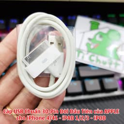[ZIN] Cáp Sạc 30 Pin Thay Thế cho Máy iPhone 4/ iP 4S - iPad 1/2/3 - Máy Nghe Nhạc iPod BÓC MÁY Đời Cũ Chính Hãng 2