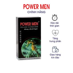 Bao Cao Su POWERMEN Longshock Cá Ngựa Xanh – Kéo Dài Thời Gian, Bôi Trơn Sẵn, Chính Hãng 3