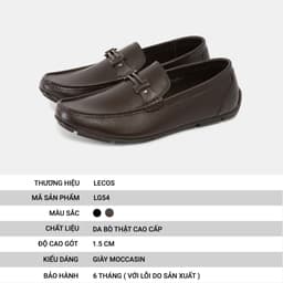 [4-25/9 TẶNG QUÀ TRUNG THU 599K] Giày Lười Nam LECOS LG54 Da Bò Thật Phom Ôm Gọn Lịch Sự đi Làm 5