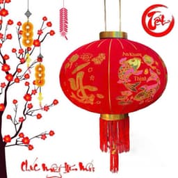 ( 01-02 QUẢ ) CẦU NHUNG đủ size 60cm-80cm-100cm Đèn Lồng Treo Tết Lễ Hội Vạn Sự Như Ý, Chúc Mừng Năm Mới 5