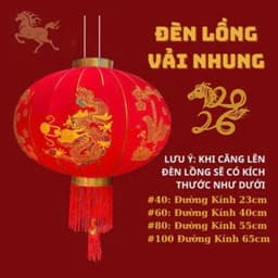 ( 01-02 QUẢ ) CẦU NHUNG đủ size 60cm-80cm-100cm Đèn Lồng Treo Tết Lễ Hội Vạn Sự Như Ý, Chúc Mừng Năm Mới 4