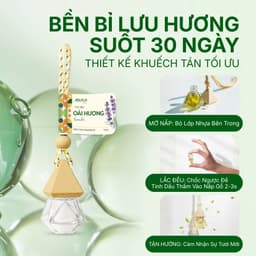 Tinh Dầu Treo Xe Ô Tô, Khử Mùi Thơm Phòng ABURA 10ml Treo Thơm Nhà, Thơm Tủ Quần Áo 6