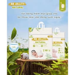 Bỉm BB Jollity Natural | nội địa Nhật chiết xuất từ thảo dược tự nhiên, mềm min, khử mùi, đủ size 6