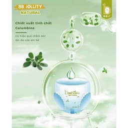 Bỉm BB Jollity Natural | nội địa Nhật chiết xuất từ thảo dược tự nhiên, mềm min, khử mùi, đủ size 3