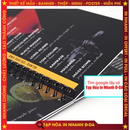 In Menu Nhựa PVC Dẻo – Bền Đẹp, Chống Nước, Không Phai Màu, có bảo hành 8