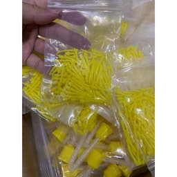 Đầu trộn cao su vàng to túi 50 cái, tỉ lệ 1:1 2
