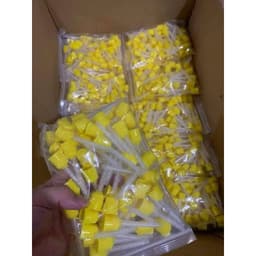 Đầu trộn cao su vàng to túi 50 cái, tỉ lệ 1:1 1