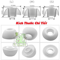 [Núm Bầu Dục] 1 Cặp Nút Cao Su Tai Bluetooth TWS Dạng Lõi OVAL Elip 4