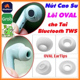 [Núm Bầu Dục] 1 Cặp Nút Cao Su Tai Bluetooth TWS Dạng Lõi OVAL Elip 1